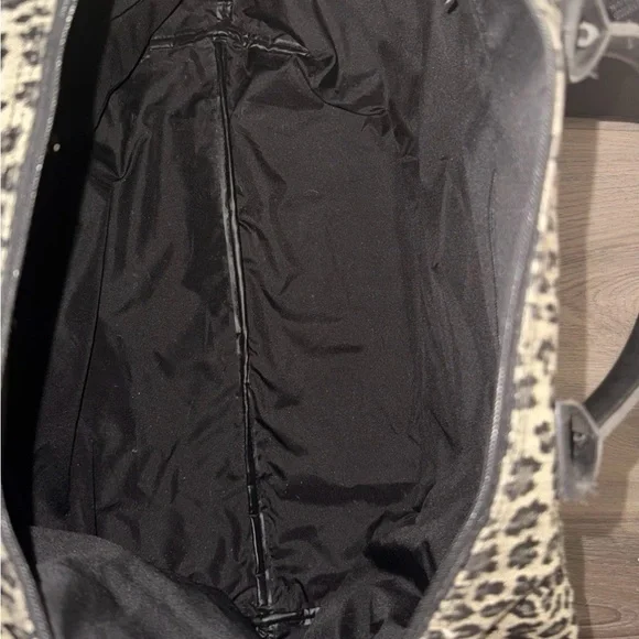 Diane von Furstenberg Leopard Print Large Tote Bag Black Handles DVF - Picture 5 of 7